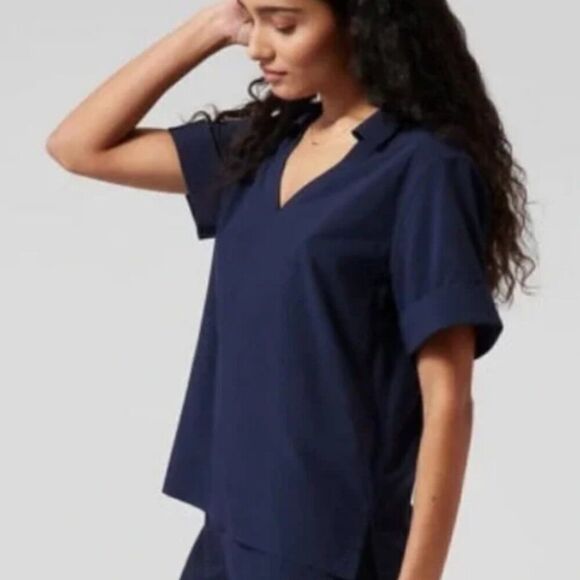 ATHLETA Northbound Top Navy Blue Size Medium - Picture 3 of 8